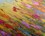 Framed Canvas Print of Original painting, Large wall art, Boho wall décor, Flower painting, Home decor, Modern art, Bedroom decor, Panoramic