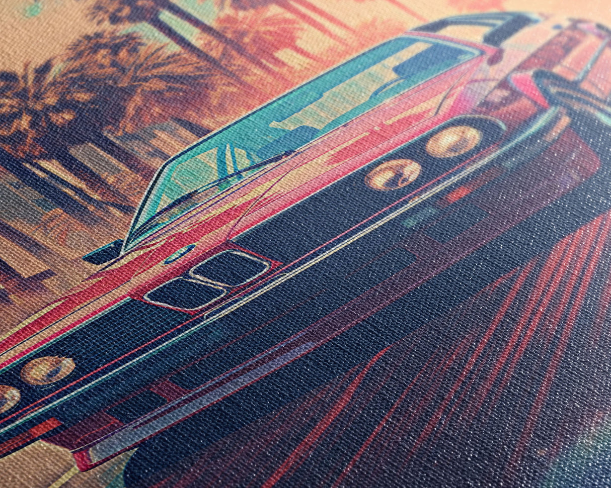 Red Sports Car, Classic Car Wall Art, Canvas Print, Wall Hanging, Portrait Art, Car Lover Gift, Above Bed Decor, Dorm Room Art, Office Decor