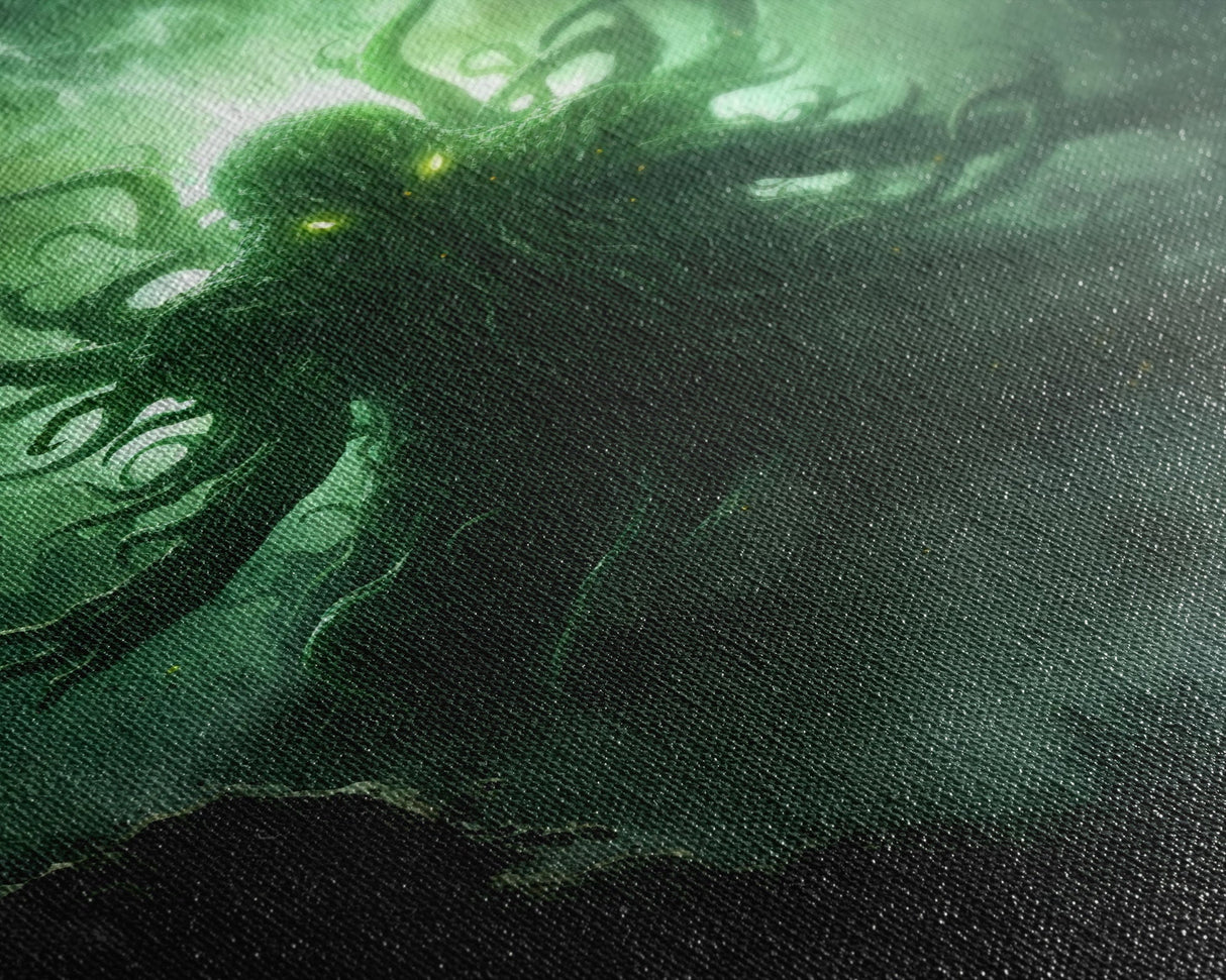 The Call Of Cthulhu - Portrait Of The Grim Reaper - Framed Canvas Print - Halloween Decor - Halloween Clearance - HP Lovecraft