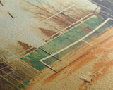 An Abandoned Tennis Court - Old Found Footage Photography - Framed Canvas Print - Urban Decay - Vaporwave Wall Art