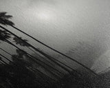 Black And White Florida Rain Storm, Framed Canvas Print, Liminal Art, Liminal Spaces, Framed Wall Art, Office Decor, Dark Moody Art