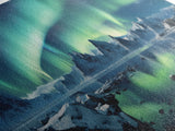 Northern Lights, Aurora Borealis, Framed Canvas Print, Beautiful Alaskan Winter Landscape Painting, Moody Art, Unique Wall Art