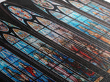 Stained Glass Windows Canvas Print, Stained Glass Painting On Canvas, Church Stained Glass Windows Fine Art Print