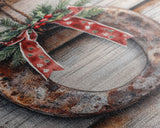 Christmas Horseshoe Framed Canvas Print, Horse Shoe With Mistletoe, Wood Framed Christmas Art, Western Decor, Boho Christmas, Minimalist
