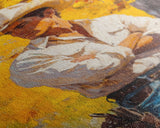 Cowboy with Autumn Foliage Canvas Print, Vibrant Fall Decor, Perfect Fall Wall Art, Seasonal Home Decor, Western Art, Framed Canvas Print