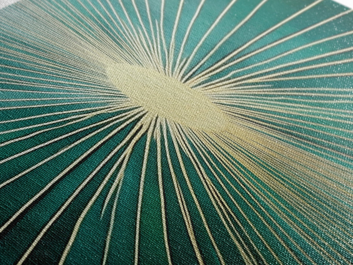 Boho Sunburst Canvas Print, Retro Vibes, Eclectic Wall Art, Large and Wide Horizontal Panoramic Framed Canvas, Minimalist Above Bed Decor
