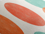 Orange and Green Wabi Sabi Wall Art, Framed Canvas Print, Abstract Wall Art, Minimalist / Neutral Circles Extra Wide Art