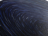 Spiral Of Stars Framed Canvas Print, Timelapse Photography Style Print, Oversized Living Room Decor