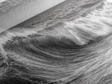 Subdued Black and White Ocean Photography Style Print, Panoramic Wall Art, Wood Framed Canvas Art, Seascapes, Nautical Decor