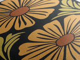 Mid-Century Modern Abstract Flowers, Framed Canvas Print, Style 1