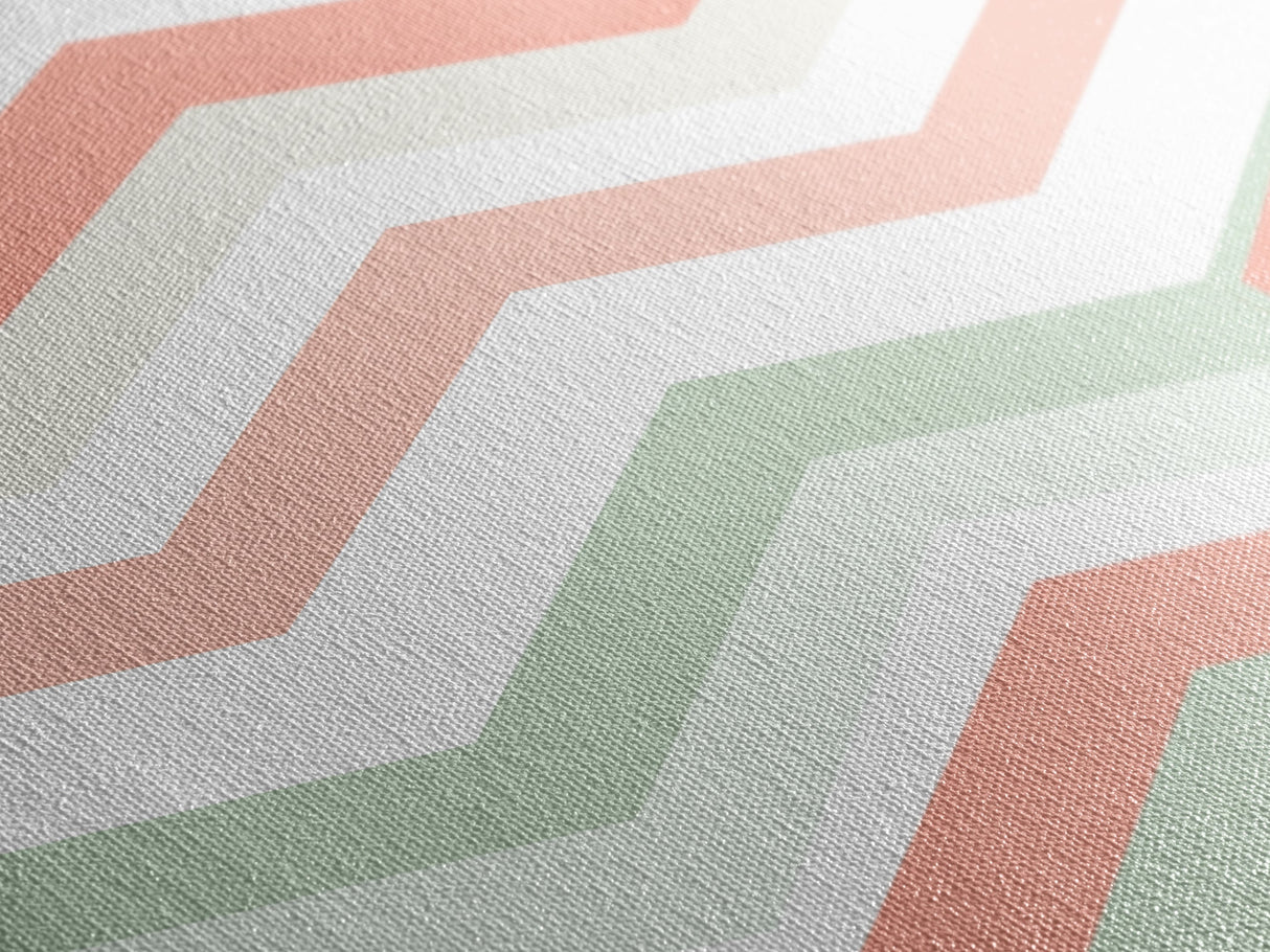 Watercolor Abstract Chevrons Art Print, Framed Canvas Print, Abstract Art Print, Modern Abstract, MCM, Midcentury Modern Decor