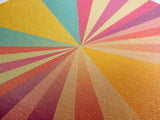 Midcentury Modern Star Burst Pastel Wall Art, Framed Canvas Print, Unique Wall Art, MCM Abstract Wall Decor