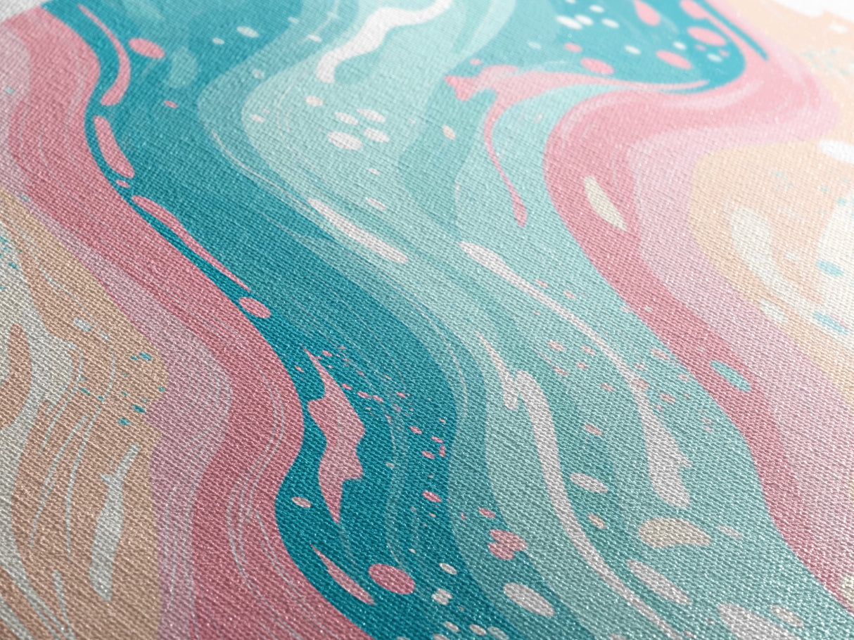 Retro 90s Style Wall Art, Bedroom Wall Decor, Aesthetic Decor, Vaporwave Wall Art, Pastel Shades Painting