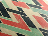Abstract Mid Century Modern Chevrons, Framed Canvas Print, MCM Style Home Decor