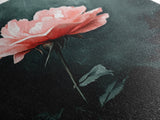 Oil Painting Print of a Pink Rose, Framed Canvas Print, French Country Decor, Modern Farmhouse, Rustic Farmhouse, Rose Painting, Rose Art