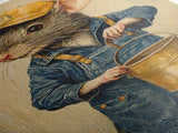 Rats with Jobs, Framed Canvas Print, Rat Painting, The Rat Painter, Cute Rat Home Decor, Rat Handyman