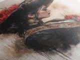 Chicano painting Print, Mexicano Wall Art, Female Matador, Female Bull Fighter Painting Print, Chicano Wall Art, Tejano Decor