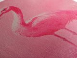 Preppy Pink Flamingo Painting Print, Trendy Wall Art, Animal Print, Framed Canvas Print, Wood Framed Art, Dorm Decor, Apartment Art
