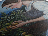 Woman In Garden Painting Print, Victorian Woman Portrait Painting Print, Lady In The Garden, Traditional Wall Art