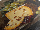 Vintage Still Life of Cheese Canvas Print, Retro Kitchen Wall Art, Cheese Painting, Dining Room Wall Art