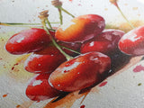 Cherry Wall Art Canvas Print, Cherry Painting, Kitchen Food Decor, Kitchen Wall Art, Original Cherry Painting, Home Decor For Kitchen