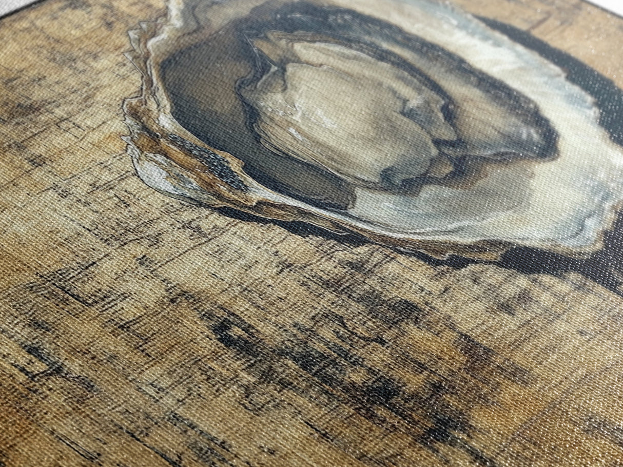 Extra Wide Panoramic Print of an Oyster, Wabi Sabi Minimalist Wall Art, Kitchen Home Decor, Kitchen Art, Wall Art for Dining Room
