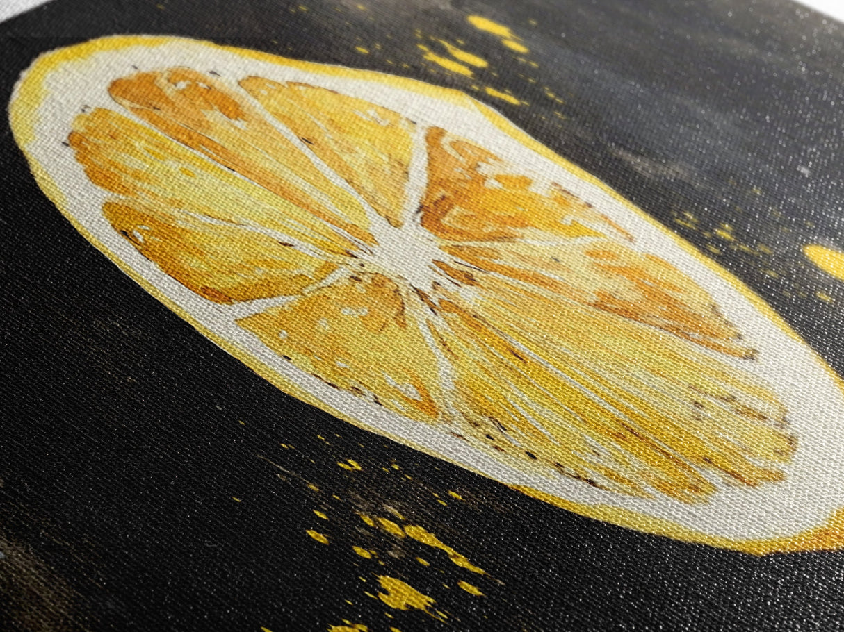 Panoramic Lemon painting Print, Food Kitchen Wall Art, Dining Room Decor, Horizontal Wall Art, Lemon Art, Lemon Home Decor, Kitchen Painting