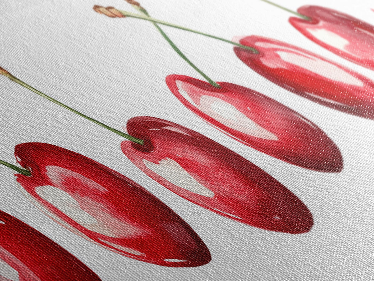 Panoramic Cherry painting Print - Kitchen Home Decor - Trendy Dorm Room Wall Art - Dining Room Decor - Cherry Art - Cherry Painting