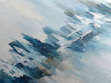 Horizontal Painting Print of Nantucket, Framed Canvas, Nautical Decor, Seascape landscape painting, Panoramic Nantucket Wall Art