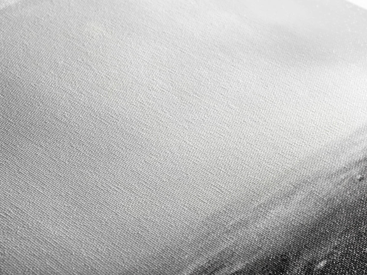The Sea is Calm Panoramic Canvas Print, Seascape Painting, Black and White Nautical Art, Moody Decor, Muted Art, Subdued Art