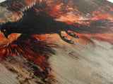 Black Phoenix Graffiti Art - Framed Canvas Print - Phoenix Painting - Phoenix Art - Phoenix Decor - Metal Phoenix Wall Art