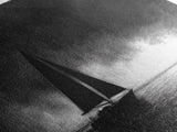 Black and White Sketch Print of a Sailboat In a Storm, Framed Canvas Print, Nautical Wall Art, Nautical Home Decor