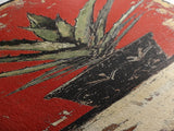 Agave Plant in Red Pot Canvas Print Southwest Wall Art Rustic Decor Botanical Prints Bold Colors Living Room Art