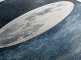 Framed Canvas Print Majestic Moon on Dark Sky, Coastal Inspired Wall Art, Nautical Home Decor, Large Wall Art Above Sofa Gift Him