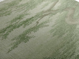 Misty Green Botanical Scene - Framed Canvas Print Showcasing Wabi Sabi Art Style with Tranquil Tree Landscape