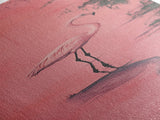 Reflections of a Pink Flamingo, Framed Canvas Print, Vaporwave Wall Art, Coastal Decor, Living Room Accent Piece, Pink Flamingo Art