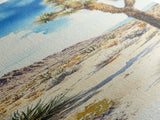 Retro Joshua Tree Wall Art Framed Canvas Print - Unique California Themed Wall Art - Skinny Tall Art - Narrow Art - Accent Piece Wall Art