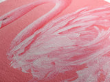 Preppy Dorm Room Wall Art Gift For Her, Framed Canvas Print, Pink Flamingo Painting, Tall Skinny Art, Narrow Wall Art, Skinny Art