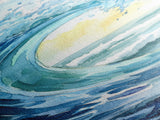Ocean Wave Painting Canvas Print Coastal Landscape Art Nautical Wall Art Blue Green Wall Art Above Sofa Art Gift Nautical Decor