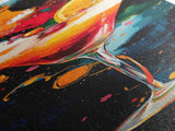Abstract Martini Art Framed Canvas Print | Espresso Martini Wall Art | Cocktail Art | Kitchen Decor | Whimsical Art | Vertical Wall Art