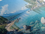 Crystal Clear Lake Canvas Print Lake Tahoe Art Coastal Landscape Artwork Bedroom Decor Horizontal Wall Art Nature Painting Original