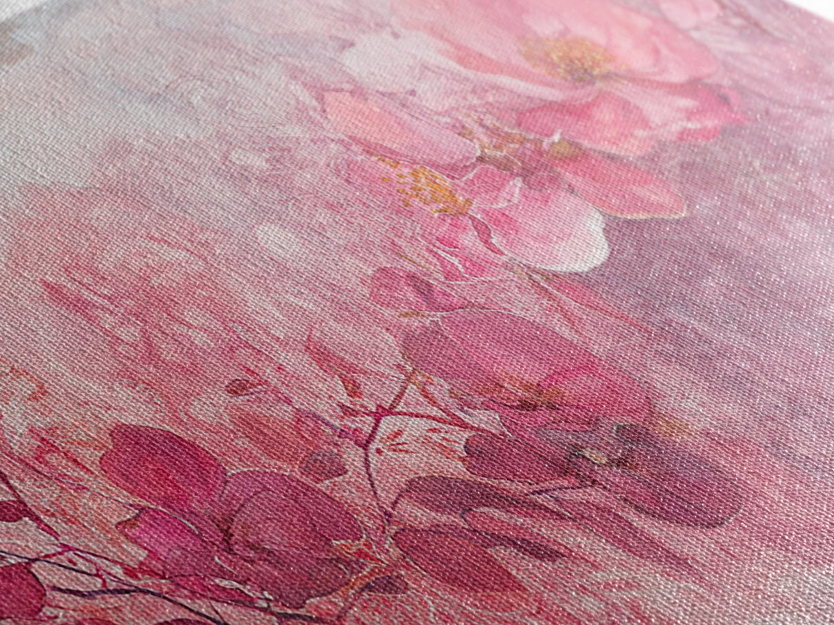 Orchid Bliss Canvas Print Featuring Botanical Prints and Moody Art Pink Wall Art Long Narrow Wall Art Farmhouse Rustic Home Decor