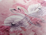 Swan Reflection Watercolor Framed Canvas Print, Romantic Wildlife Art, Cherry Blossom Wall Art, Rustic Farmhouse Decor, Bedroom Art