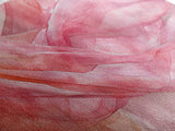 Sheer Pink Fabric Abstract Painting as Light Pink Wall Art Aesthetic on Framed Canvas Print, Modern Bedroom or Living Room Accent