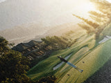 Golf Course Sunset Canvas Print Panoramic Landscape Art Rustic Decor Above Bed Artwork Gift Idea Extra Wide Horizontal Wall Art