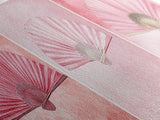 Trio of Elegant Fans Canvas Print, Minimalist Boho Pink Artwork, Oriental Fan Wall Art for Bedroom, Light Pastel Wall Decor Idea