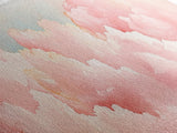 Dreamy Pink Clouds Canvas Print, Light Pink Wall Art, Minimalist Sky Art, Bedroom Decor, Soft Pastel Landscape Art, Horizontal Wall Art