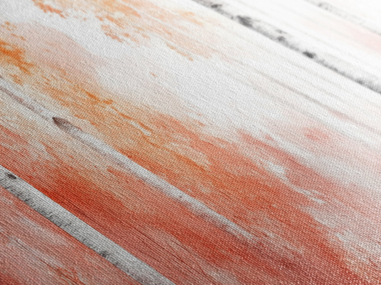 Autumn Birch Trees Canvas Print, Vibrant Fall Landscape Art, Horizontal Wall Art Rustic Decor Gift Idea Living Room Decoration