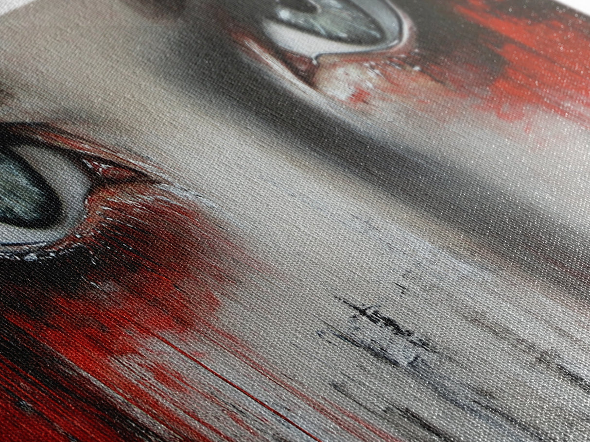 Moody Abstract Canvas Print Framed, Dark Romance Painting Wall Art, Unique Portrait Artwork Gift Idea Modern Home Decor Accent