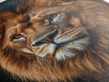 Majestic Lion Portrait Framed Canvas Print – African Art, Rustic Decor, Living Room Wall Art, Gift Idea Wildlife Inspired Home Art
